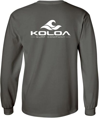 Koloa Surf Classic Wave Long Sleeve Pocket Tees-Thert Cotton Thirts S-5XL in Kuwait