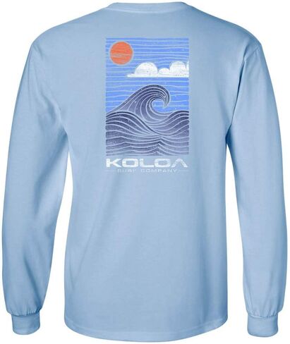 Koloa Surf Mens Big Wave Lines Classic Logo Long Sleeve Tee in Reg, Big and Tall in Saudi Arabia