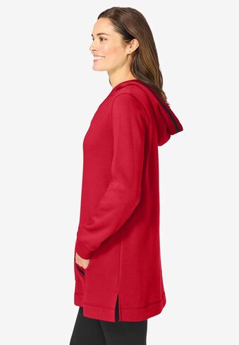 Woman Within Plus Size V-Neck Hoodie Sweatshirt in Saudi Arabia