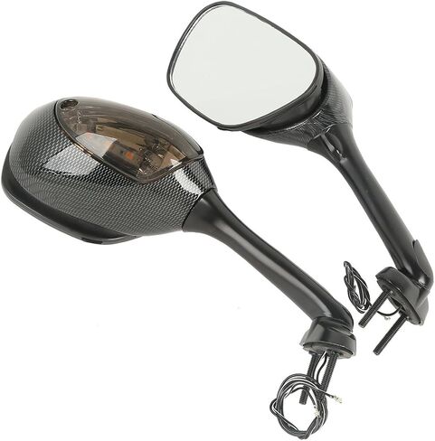 TCT-MOTORPARTS Carbon Rear View Mirrors w/LED Turn Signal Fit For Suzuki GSXR1000 2005-2016; GSXR600/ GSXR750 2006-2024 in Saudi Arabia
