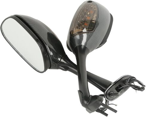 TCT-MOTORPARTS Carbon Rear View Mirrors w/LED Turn Signal Fit For Suzuki GSXR1000 2005-2016; GSXR600/ GSXR750 2006-2024 in Saudi Arabia