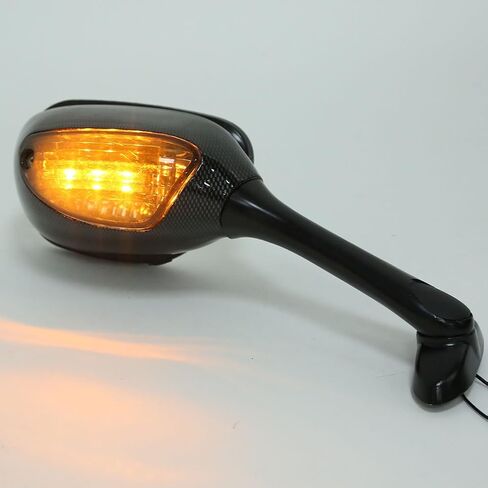TCT-MOTORPARTS Carbon Rear View Mirrors w/LED Turn Signal Fit For Suzuki GSXR1000 2005-2016; GSXR600/ GSXR750 2006-2024 in Saudi Arabia