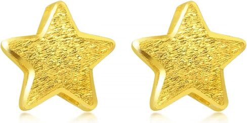 CHOW SANG SANG Gold 999.9 24K Solid Gold Star-Shaped Stud Earrings for Women 69449E in Saudi Arabia