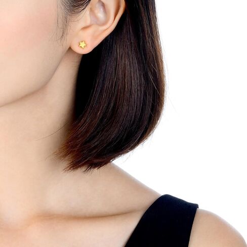 CHOW SANG SANG Gold 999.9 24K Solid Gold Star-Shaped Stud Earrings for Women 69449E in Saudi Arabia