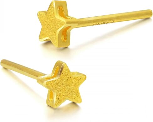 CHOW SANG SANG Gold 999.9 24K Solid Gold Star-Shaped Stud Earrings for Women 69449E in Saudi Arabia
