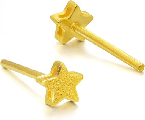 CHOW SANG SANG Gold 999.9 24K Solid Gold Star-Shaped Stud Earrings for Women 69449E in Saudi Arabia
