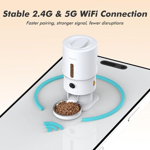 Automatic Cat Feeder - 5L Timed Cat Food Dispenser, Keep Dry Food Fresh, Stainless Steel Food Bowl, 1-6 Meals per Day, 1-16 Portions, 10s Voice, Auto Pet Feeder for Cats and Small Dogs in Saudi Arabia