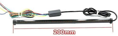 انعطاف الإشارة ضوء الدراجة النارية LED LED شريط الفرامل أضواء مرنة 200 مم 12-24V الإيقاف (العنبر+الأحمر) in Saudi Arabia