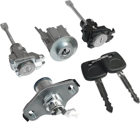 Ignition Switch Lock Cylinder, Ignition Door & Trunk Lock Cylinder Set Without Chip 2 Keys Fits for Toyota Corolla Matrix CE, LE, S 2003-2008, Replaces 69057 02130, 69057-02130 in Saudi Arabia