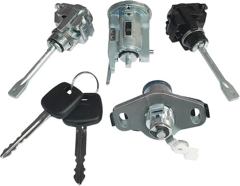 Ignition Switch Lock Cylinder, Ignition Door & Trunk Lock Cylinder Set Without Chip 2 Keys Fits for Toyota Corolla Matrix CE, LE, S 2003-2008, Replaces 69057 02130, 69057-02130 in Saudi Arabia