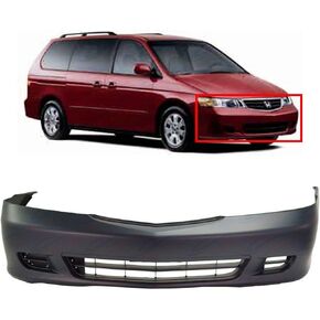 FitParts Compatible With Front Bumper Cover 1999-2004 Honda Odyssey EX LX EX-L Cargo Van. New, Primed and Ready for Paint. With Fog Light Holes. HO1000183 04711S0XA90ZZ 200 2001 2002 2003 in Kuwait