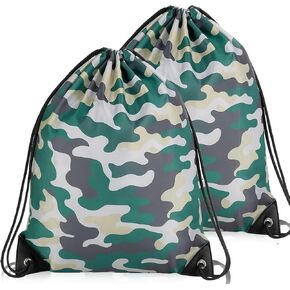 Backpack Draw String Bag, 2PCS Camo Bag Drawstring Lightweight 13.8 × 16.5 Inch Camouflage Waterproof Camo Polyester Pack Party Favor String Bags Sport for Sackpack Gym Camping in Saudi Arabia