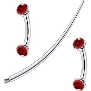F136 Titanium 16g 6/8/10mm الحاجب/روك/دافئ/قاطرة/VCH/Snake-Eyes/anti-tragus/Christina/Daith/Belly-Button/Bridge/Hood/Surface منحنى الحديد المجوهر in Kuwait