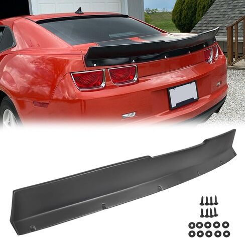 KUAFU Rear Spoiler Wing Compatible with 2010-2013 Chevrolet Camaro 2Door Coupe & Convertible Rear Trunk Lid Wing Spoiler Lip Black Plastic in Saudi Arabia