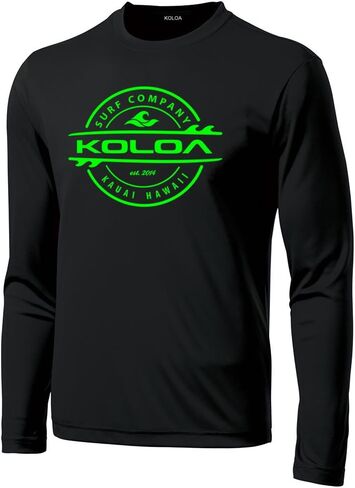 Joe's USA Koloa Surf Moisture Wicking Long Sleeve Graphic Shirts. Regular Big & Tall Sizes in Saudi Arabia