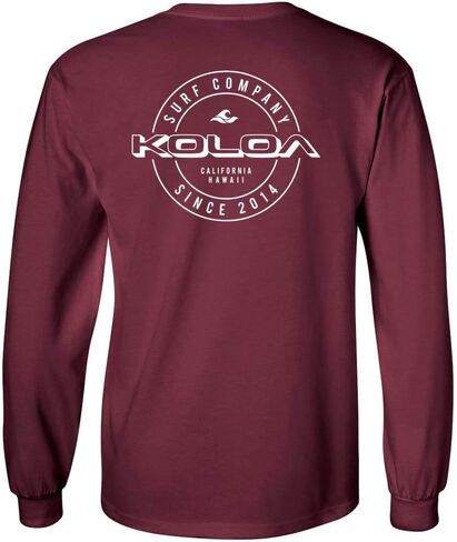 Koloa Surf Mens Wedge Logo Long Sleeve Heavy Cotton Tee in Reg, Big and Tall in Saudi Arabia