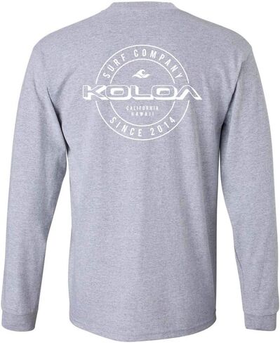 Koloa Surf Mens Wedge Logo Long Sleeve Heavy Cotton Tee in Reg, Big and Tall in Saudi Arabia