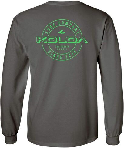 Koloa Surf Mens Wedge Logo Long Sleeve Heavy Cotton Tee in Reg, Big and Tall in Saudi Arabia