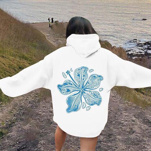 هوديز الوردي للنساء 2025 Teen Girls Graphic Hoodie Long Longe Sweatshirts Preppy Tops Y2K مع جيوب in Saudi Arabia