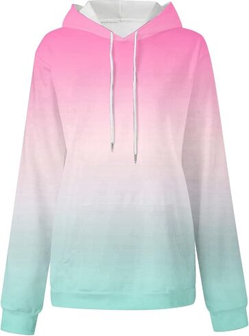 Hoodies for Women Y2k Pullover Fleece Sweaters Long Sleeve Hooded Sweatshirts with Pocket Fall Fashion 2025 in Saudi Arabia