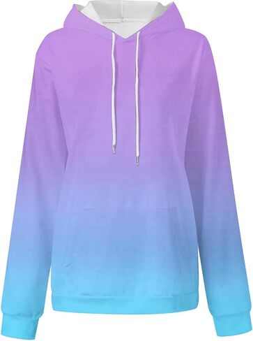 Hoodies for Women Y2k Pullover Fleece Sweaters Long Sleeve Hooded Sweatshirts with Pocket Fall Fashion 2025 in Saudi Arabia