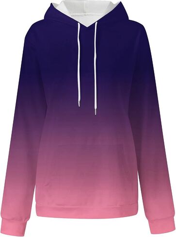 Hoodies for Women Y2k Pullover Fleece Sweaters Long Sleeve Hooded Sweatshirts with Pocket Fall Fashion 2025 in Saudi Arabia