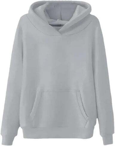 Autumn Purple Warm Women's Sweatshirt Fashion Solid Color Winter Fleece Pullover Tops Hoodie in Saudi Arabia