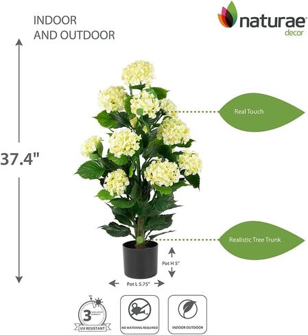 شجرة الكوبية الوردية من Naturae Decor - شجرة زهور صناعية داخلية وخارجية نابضة بالحياة - مقاومة للأشعة فوق البنفسجية - ارتفاع 91.48 سم in Kuwait