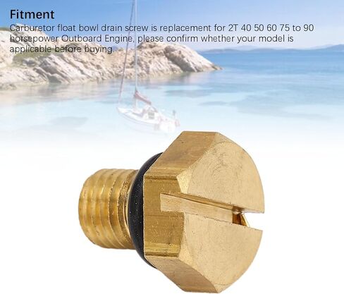 برغي تصريف وعاء الكربوهيدرات ، 6H3-14992-00 كربورات تصريف المكربن مع حلقة O لمدة 2T 40 50 60 75 إلى 90 حصان محرك خارجي in Kuwait