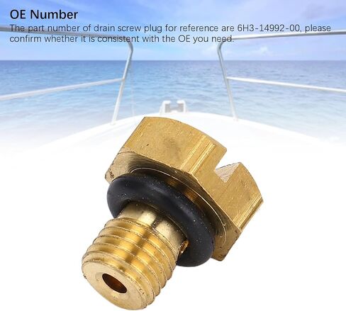 برغي تصريف وعاء الكربوهيدرات ، 6H3-14992-00 كربورات تصريف المكربن مع حلقة O لمدة 2T 40 50 60 75 إلى 90 حصان محرك خارجي in Kuwait