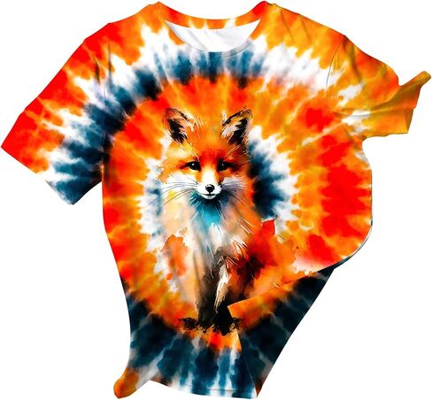 Kids Animal Tie Dye Shirt for Boys Girls Size 5-12 in Saudi Arabia