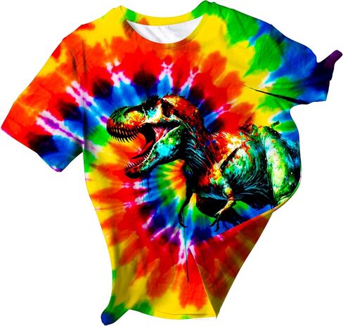 Kids Animal Tie Dye Shirt for Boys Girls Size 5-12 in Saudi Arabia