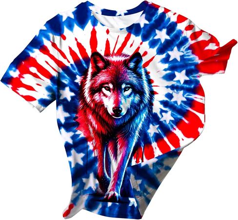 Kids Animal Tie Dye Shirt for Boys Girls Size 5-12 in Saudi Arabia