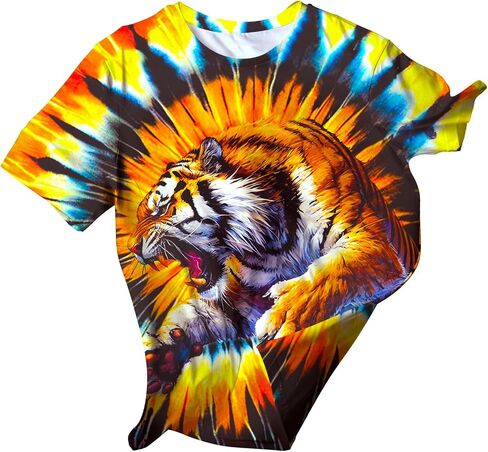 Kids Animal Tie Dye Shirt for Boys Girls Size 5-12 in Saudi Arabia