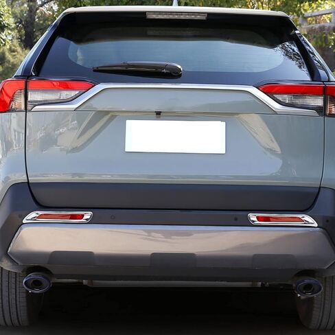 X Xotic Tech الخارجي الخارجي الخلفي العاكس العاكس الضباب القطع ، الكروم ، متوافق مع تويوتا RAV4 2019 2020 2021 2022 2023 2024 2025 in Saudi Arabia
