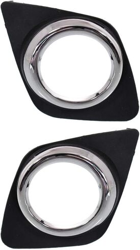 For Toyota RAV4 Fog Light Cover 2009 10 11 2012 Driver and Passenger Side Pair/Set | Black/Chrome | w/Fog Light Hole | Base/Sport Model | DOT Certified | TO1038129, TO1039129 | 521280R010, 521270R010 in Saudi Arabia