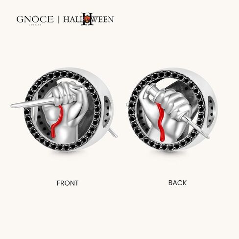 GNOCE HALLOWEEN II قلادة سحر سحر للنساء ، S925 Sterling Silver Dangle Charms للزوجة ، يوم عيد الحب ، مجوهرات عيد الهالوين in Saudi Arabia
