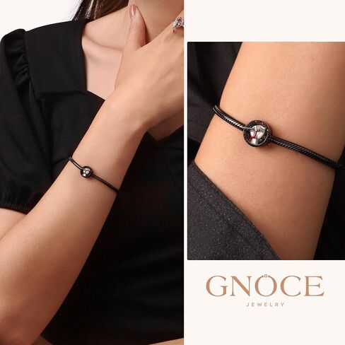 GNOCE HALLOWEEN II قلادة سحر سحر للنساء ، S925 Sterling Silver Dangle Charms للزوجة ، يوم عيد الحب ، مجوهرات عيد الهالوين in Saudi Arabia
