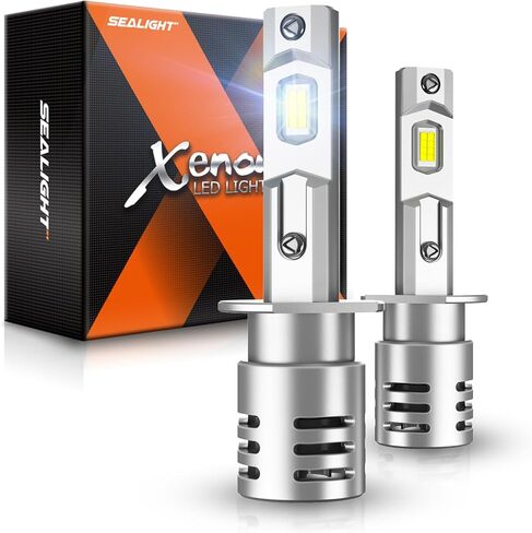 مصابيح Sealight H7 30000LM 800 ٪ أكثر إشراقًا 2025 ، الإصدار X5 H7 LIGHTS 99 ٪ التثبيت السهل للتركيب للضباب ، ATVS & PowerSports 10 سنوات العمر ، حزمة 2 in Saudi Arabia