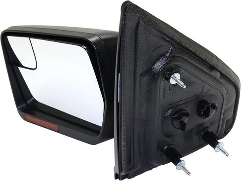 Kool Vue Driver Side Power Heated Mirror for Ford F-150 2011-2014 Manual Fold With Signal Light & Spotter Glass; Without Memory & Puddle Lamp Textured in Kuwait