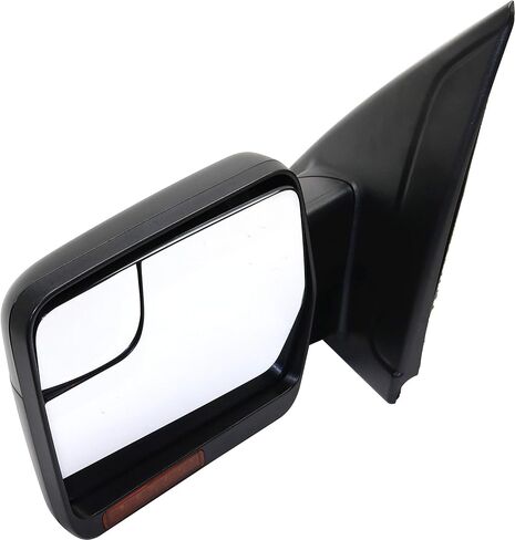 Kool Vue Driver Side Power Heated Mirror for Ford F-150 2011-2014 Manual Fold With Signal Light & Spotter Glass; Without Memory & Puddle Lamp Textured in Kuwait