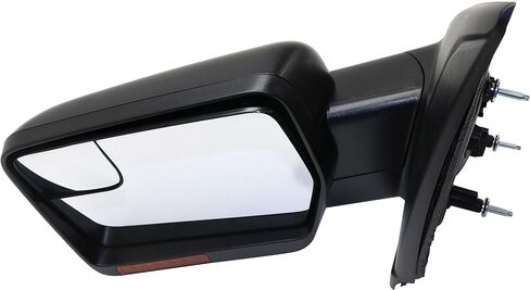 Kool Vue Driver Side Power Heated Mirror for Ford F-150 2011-2014 Manual Fold With Signal Light & Spotter Glass; Without Memory & Puddle Lamp Textured in Kuwait