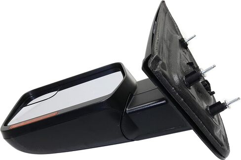 Kool Vue Driver Side Power Heated Mirror for Ford F-150 2011-2014 Manual Fold With Signal Light & Spotter Glass; Without Memory & Puddle Lamp Textured in Kuwait