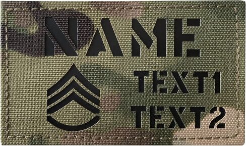 مخصص MC Camo IR US Rank Rank id id Blood نوع العلامات Ir Flag Patch (E5 Sergeant) in Kuwait