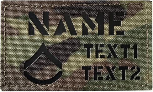 مخصص MC Camo IR US Rank Rank id id Blood نوع العلامات Ir Flag Patch (E5 Sergeant) in Kuwait
