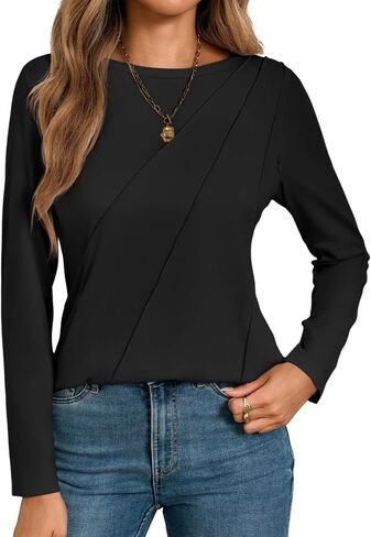 Yousify Womens Long Sleeve Pursing Dorts Zipper Maternity Tunic Tunic Tunic Tops Seam Resparnancy in Kuwait