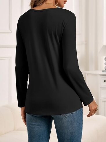 Yousify Womens Long Sleeve Pursing Dorts Zipper Maternity Tunic Tunic Tunic Tops Seam Resparnancy in Kuwait