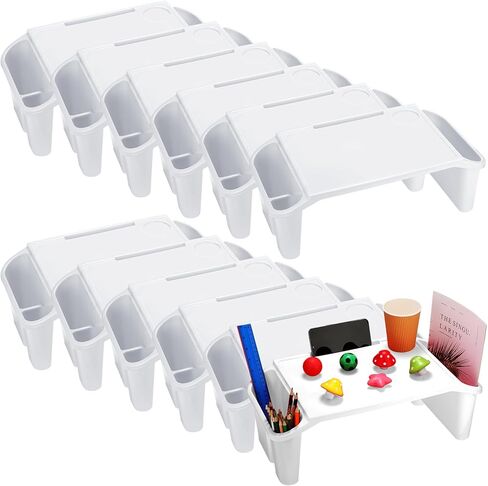 20 Pcs Kids Lap Desk Bulk Lap Table Tray Portable Activity Plastic Lap Bed Table with 3 Storage Space for Kids Students Work Study Bed School Classroom in Kuwait