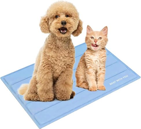 CyberPwas Dog Cooling Mat,X-Large Gel Cooling Cover,Dog Bed,Cooling Mat For Dogs,Dog Beds & Furniture,Fit for Dogs in Camping and Outdoor Activities, Portable and Durable,Easy to Clean (Grey, X-Large) in Saudi Arabia
