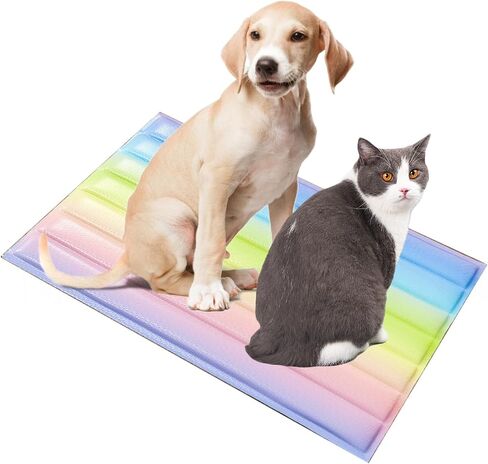 CyberPwas Dog Cooling Mat,X-Large Gel Cooling Cover,Dog Bed,Cooling Mat For Dogs,Dog Beds & Furniture,Fit for Dogs in Camping and Outdoor Activities, Portable and Durable,Easy to Clean (Grey, X-Large) in Saudi Arabia